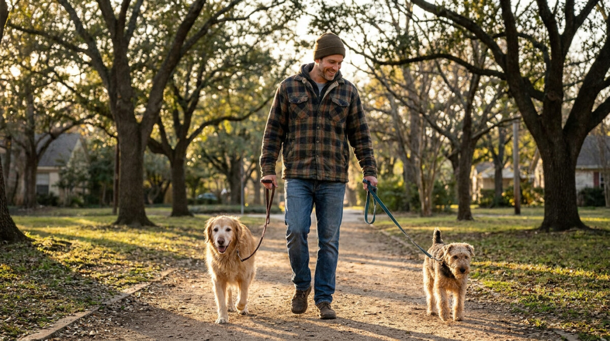 part-time jobs that pay well - dog walker on a weekend outdoor gig
