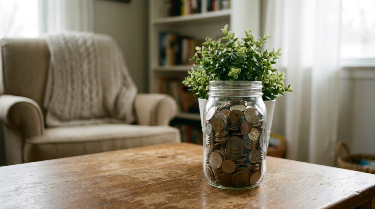 Roth IRA vs Traditional IRA — coins growing in a jar representing long-term retirement savings
