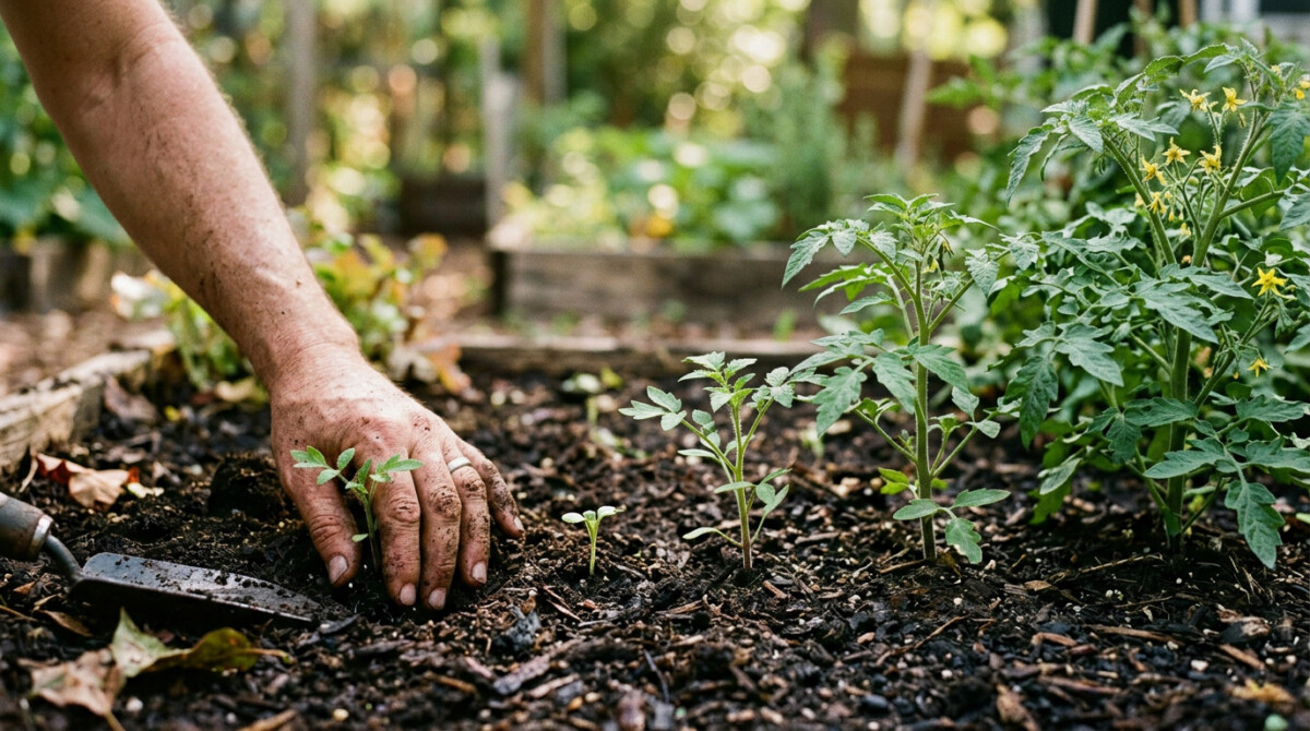 compound interest growth stages seedling growing into taller plants showing compounding over time